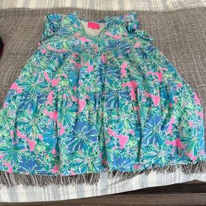 Worn Once Lilly Pulitzer Floral Dress in Blue and Pink